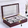 Yescom Wood Watch Display Case 12-Slot Matte Finish