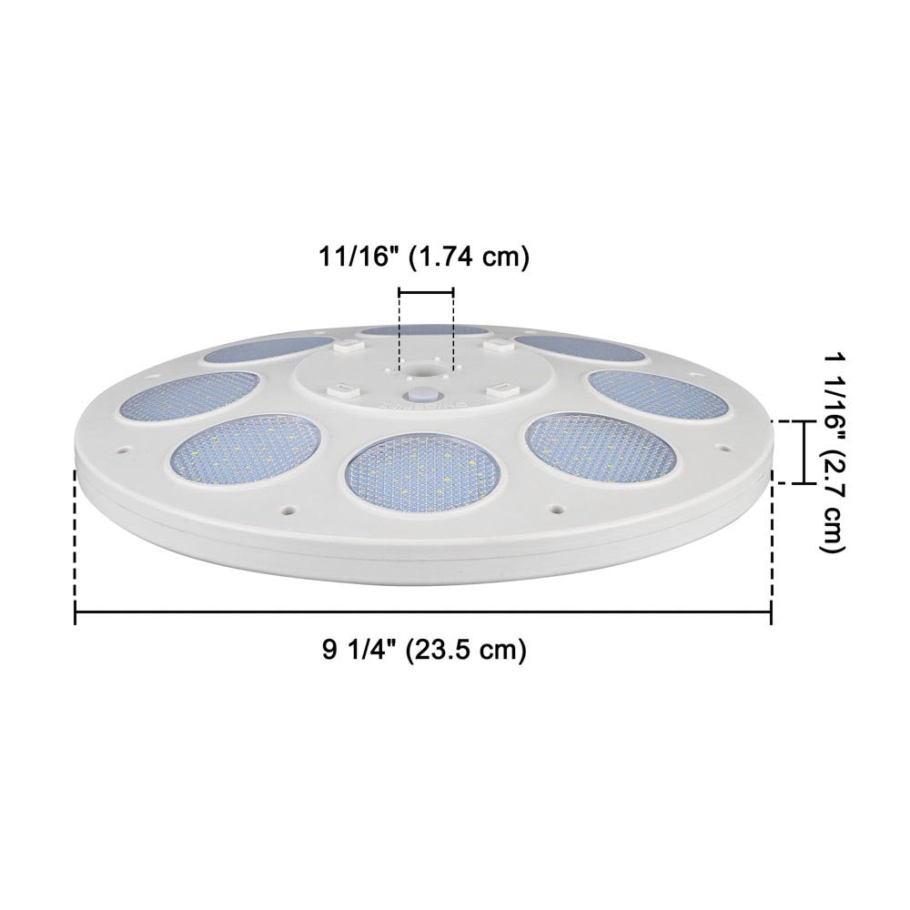 Yescom Solar Flagpole Light Topper Hole 11/16" 136LED Image