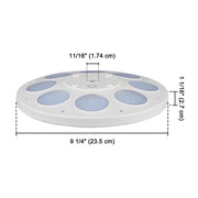 Yescom Solar Flagpole Light Topper Hole 11/16" 136LED Image