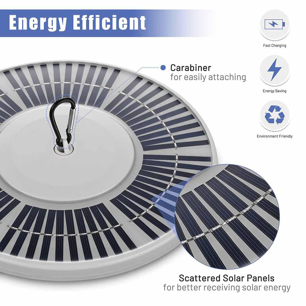 Yescom Solar Flagpole Light Topper Hole 11/16" 136LED Image