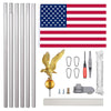 Yescom 20' Sectional Flag Pole and Flag Kit with Regal Eagle