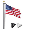 Yescom Aluminum Sectional Flagpole Kit with US Flag 20'