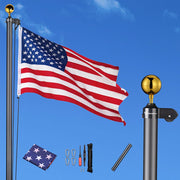 Yescom American Aluminum Sectional Flag Pole Set 25' Image