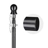 Yescom 6' American Aluminum Telescopic Flag Pole Set Black