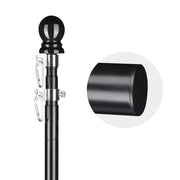 Yescom 6' American Aluminum Telescopic Flag Pole Set Black Image