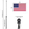 Yescom 6' American Aluminum Telescopic Flag Pole Set Black