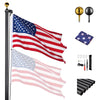 Yescom Aluminum Sectional Flagpole Kit with US Flag 20'