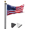 Yescom American Aluminum Sectional Flag Pole Set 30'