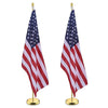 Yescom 6' Indoor Flagpoles with Stand US Flag 2-Pack