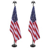 Yescom 6' Indoor Flagpoles with Stand US Flag 2-Pack