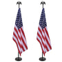 Yescom 6' Indoor Flagpoles with Stand US Flag 2-Pack, Black Pole+Eagle Image