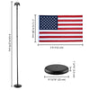 Yescom 8' Indoor Flagpoles with Stand US Flag 2-Pack