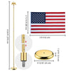 Yescom 8' Indoor Flagpoles with Stand US Flag 2-Pack