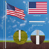 Yescom 10' Aluminum Sectional Flag Pole Set In Ground Flagpole