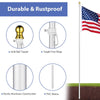 Yescom 10' Aluminum Sectional Flag Pole Set In Ground Flagpole