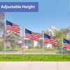 Yescom 10' Aluminum Sectional Flag Pole Set In Ground Flagpole