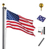 Yescom Bravery Flagpole 20' Sectional Flagpole Kit (13Gauge)