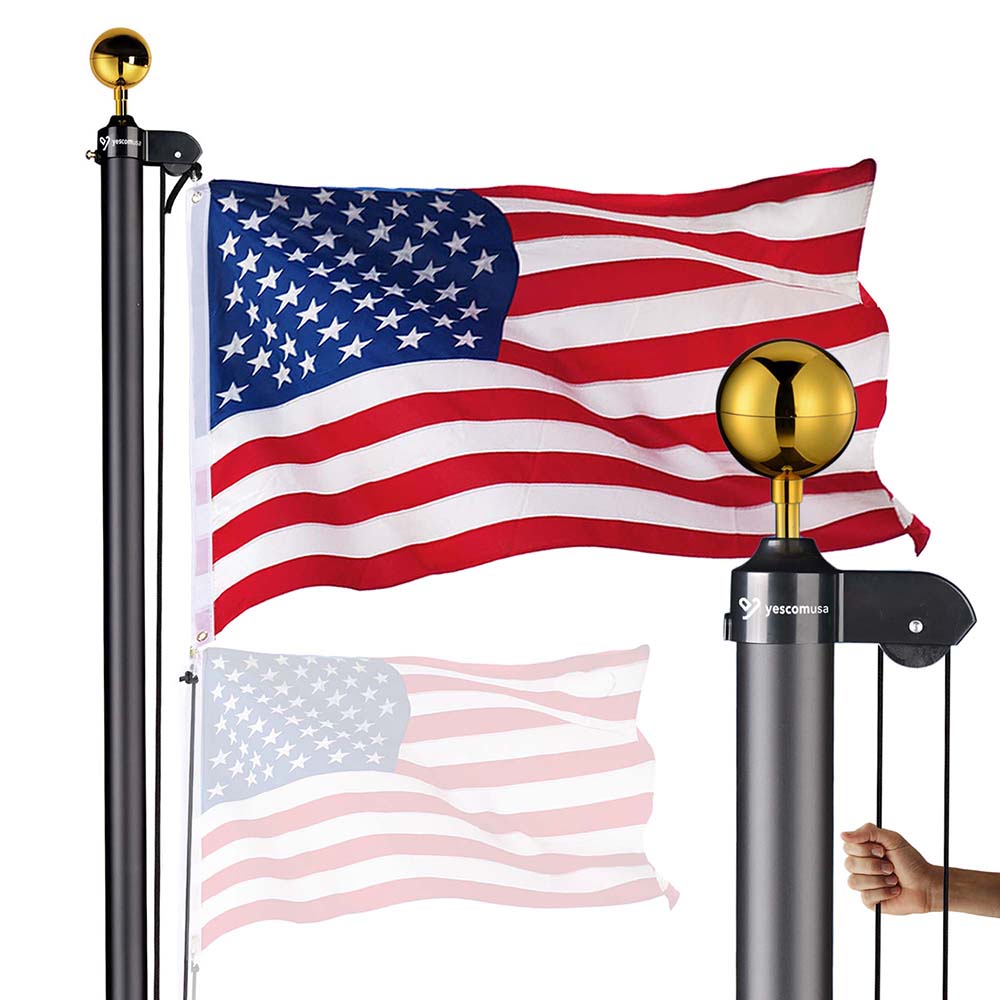 Yescom Bravery Flagpole 20' Sectional Flagpole Kit (13Gauge) Image