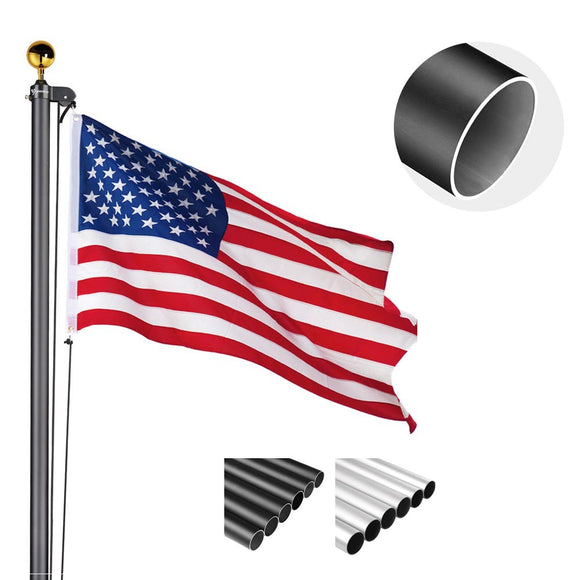 Yescom Bravery Flagpole 30' Sectional Flagpole Kit (13Gauge) Image