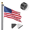 Yescom Bravery Flagpole 25' Sectional Flagpole Kit (13Gauge)