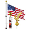 Yescom 30' Telescopic Flag Pole and Flag Kit with Regal Eagle