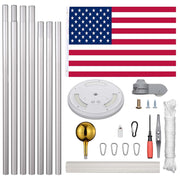 Yescom 25ft Sectional Flag Pole with Light Image