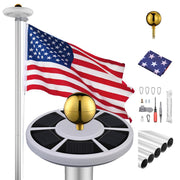 Yescom 30ft Sectional Flag Pole with Light Image