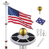 Yescom 20ft Telescopic Flag Pole with Light