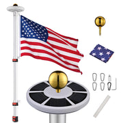 Yescom 20ft Telescopic Flag Pole with Light Image