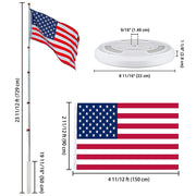 Yescom 25ft Telescopic Flag Pole with Light Image