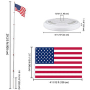 Yescom 30ft Telescopic Flag Pole with Light Image