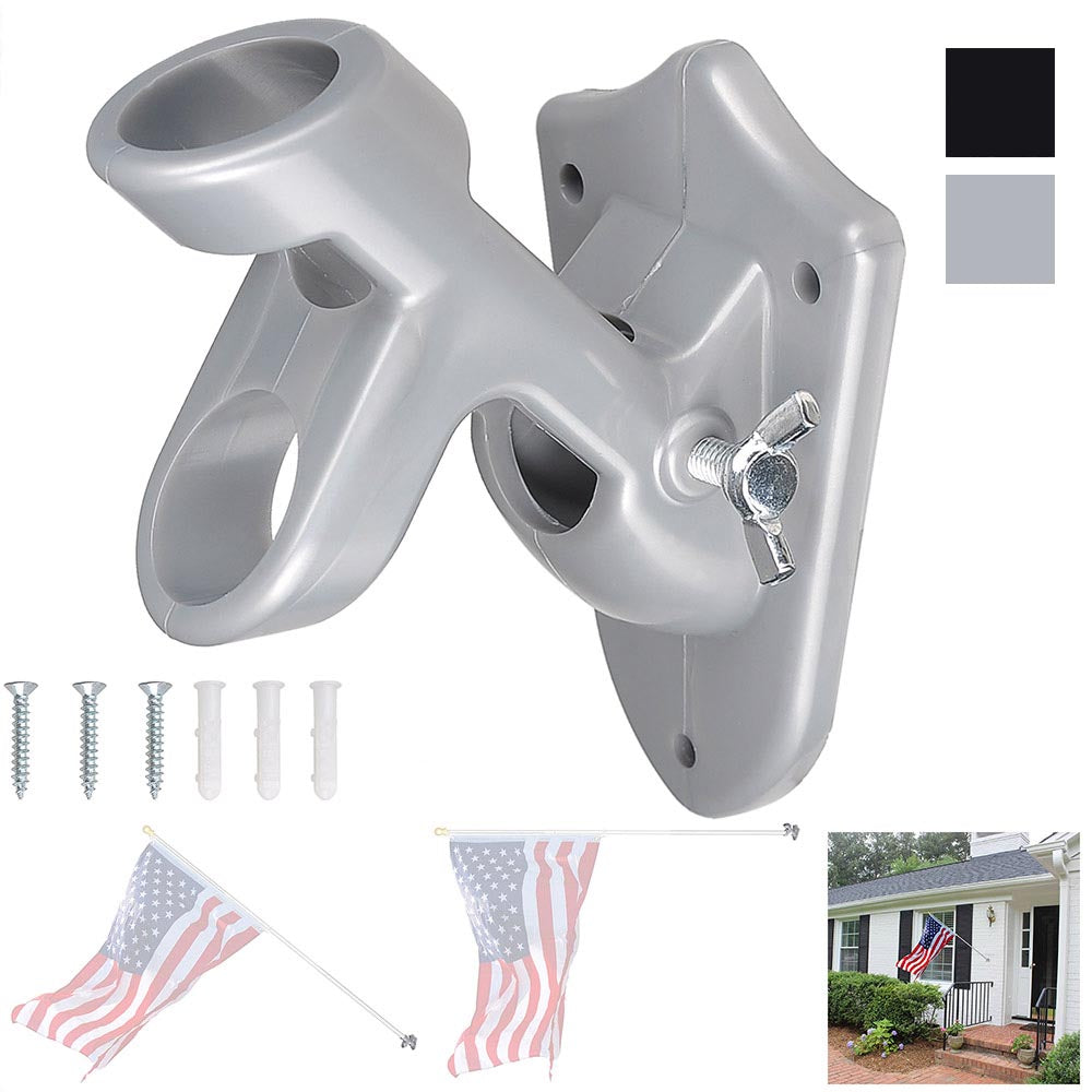 Yescom 2-Angle Flag Pole Wall Bracket for 1" Flag Pole Image