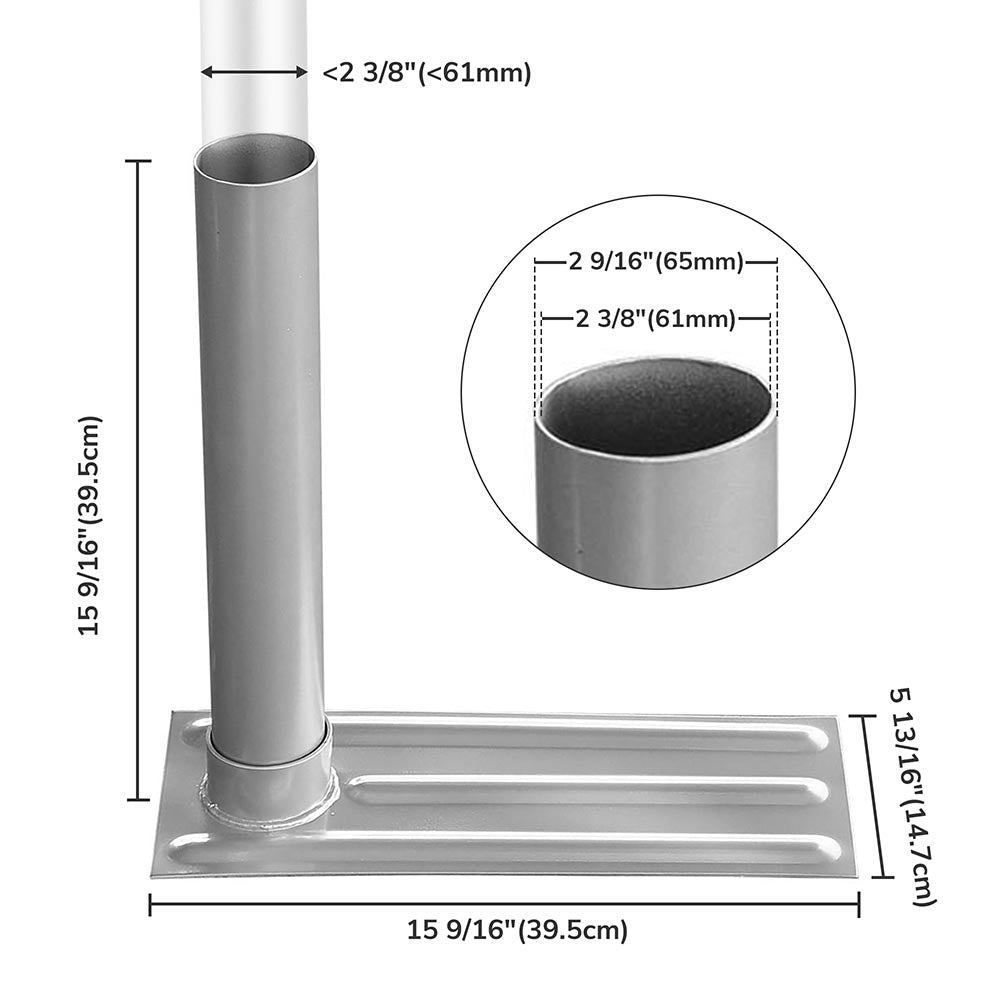 Yescom Aluminum Telescopic Flag pole Wheel Stand Set 25' Image