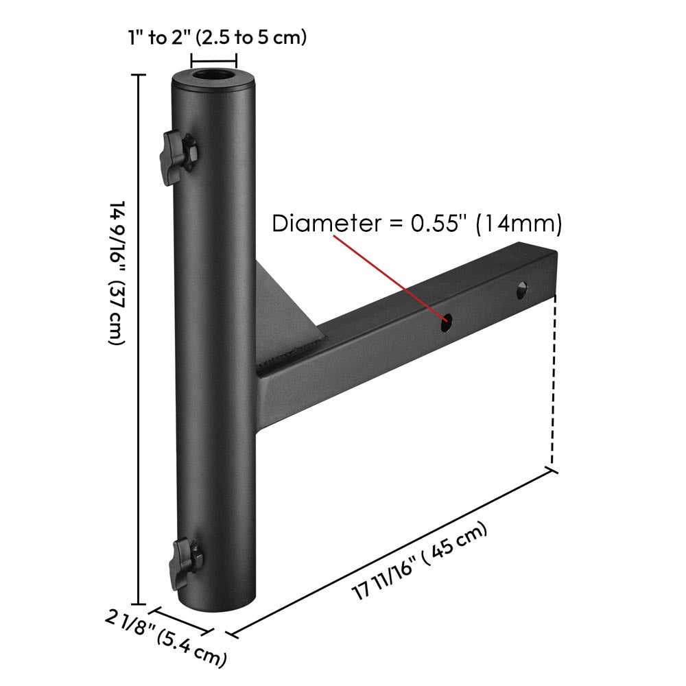 Yescom Hitch Mount Flag Pole Holder for 2" Receiver(1"-2" Poles) Image