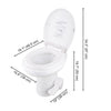 Yescom Foot Flush RV Gravity Flush Toilet High Profile HDPE Travel