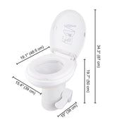 Yescom Foot Flush RV Gravity Flush Toilet High Profile HDPE Travel Image