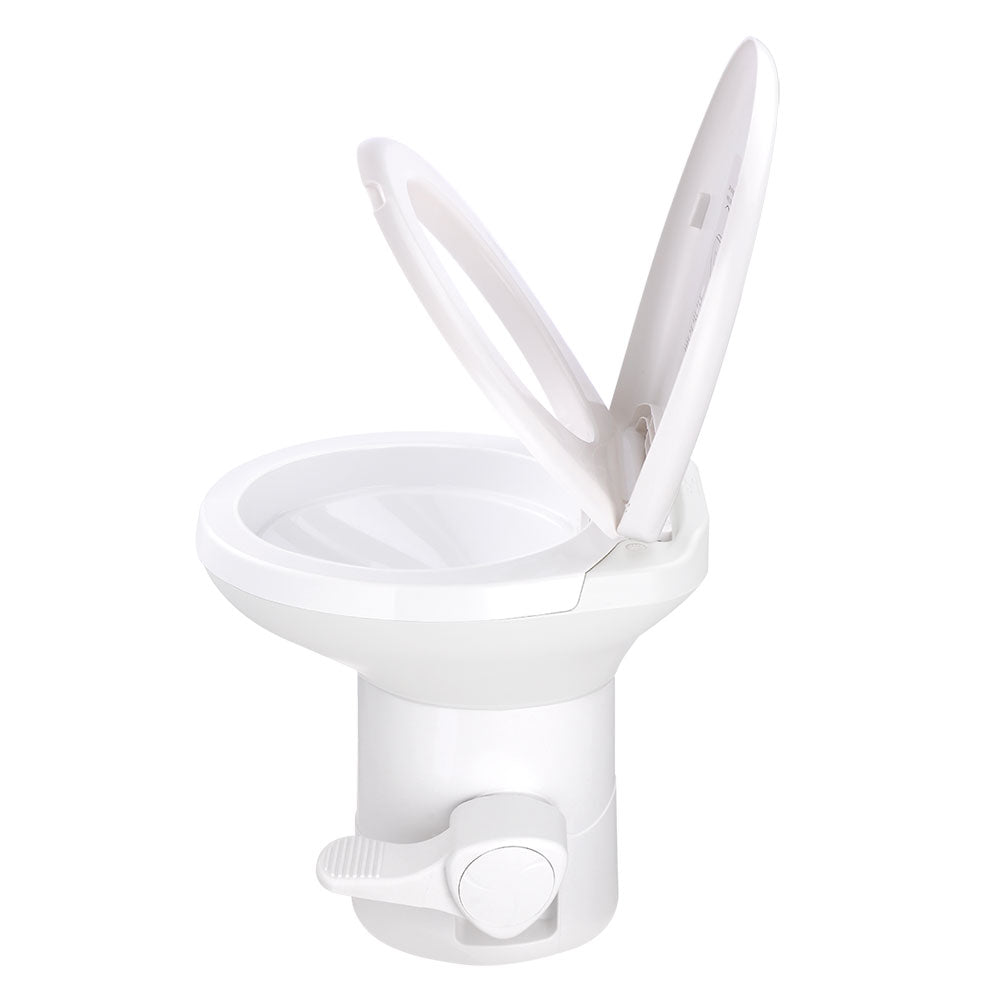 Yescom Foot Flush RV Gravity Flush Toilet High Profile HDPE Travel Image