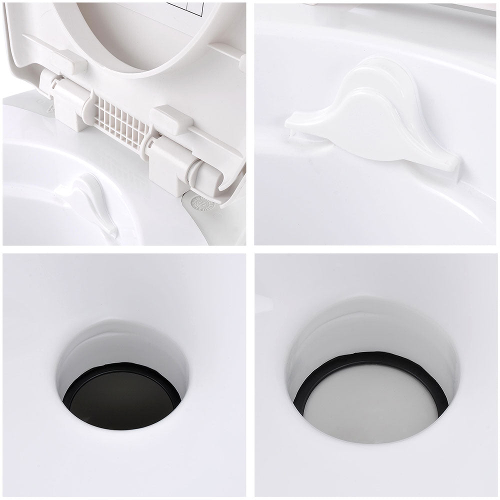 Yescom Foot Flush RV Gravity Flush Toilet High Profile HDPE Travel Image