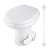 Yescom Foot Flush RV Gravity Flush Toilet High Profile HDPE Travel