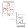 Yescom 20" RV Toilet Gravity Flush High Profile HDPE Travel