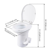 Yescom 20" RV Toilet with Elongated Bowl No Splash-Back Image