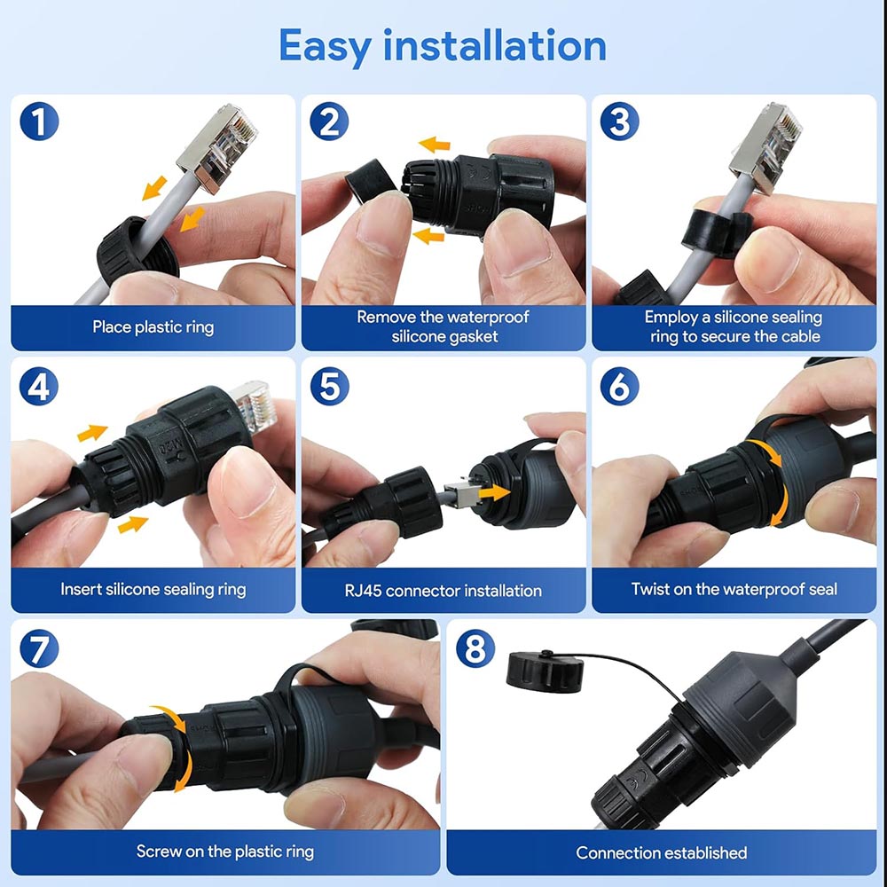 Yescom Starlink Ethernet Adapter Gen 3/Mini Extension SPX to RJ45 2pcs Image