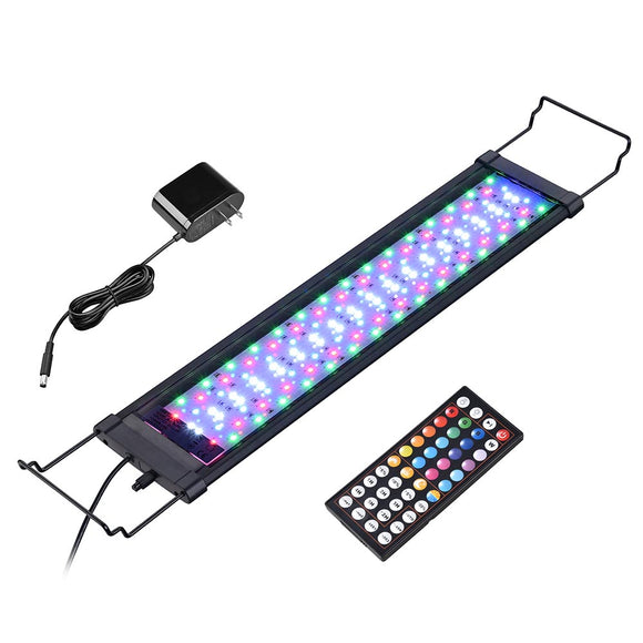 Yescom LED Aquarium Light with Timer RC RGBW 22-29