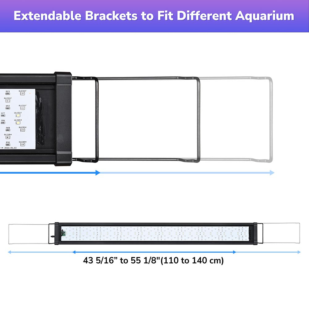 Yescom LED Aquarium Light with Timer RC RGBW 44-55" Image