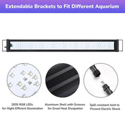 Yescom LED Aquarium Light with Timer RC RGBW 44-55" Image