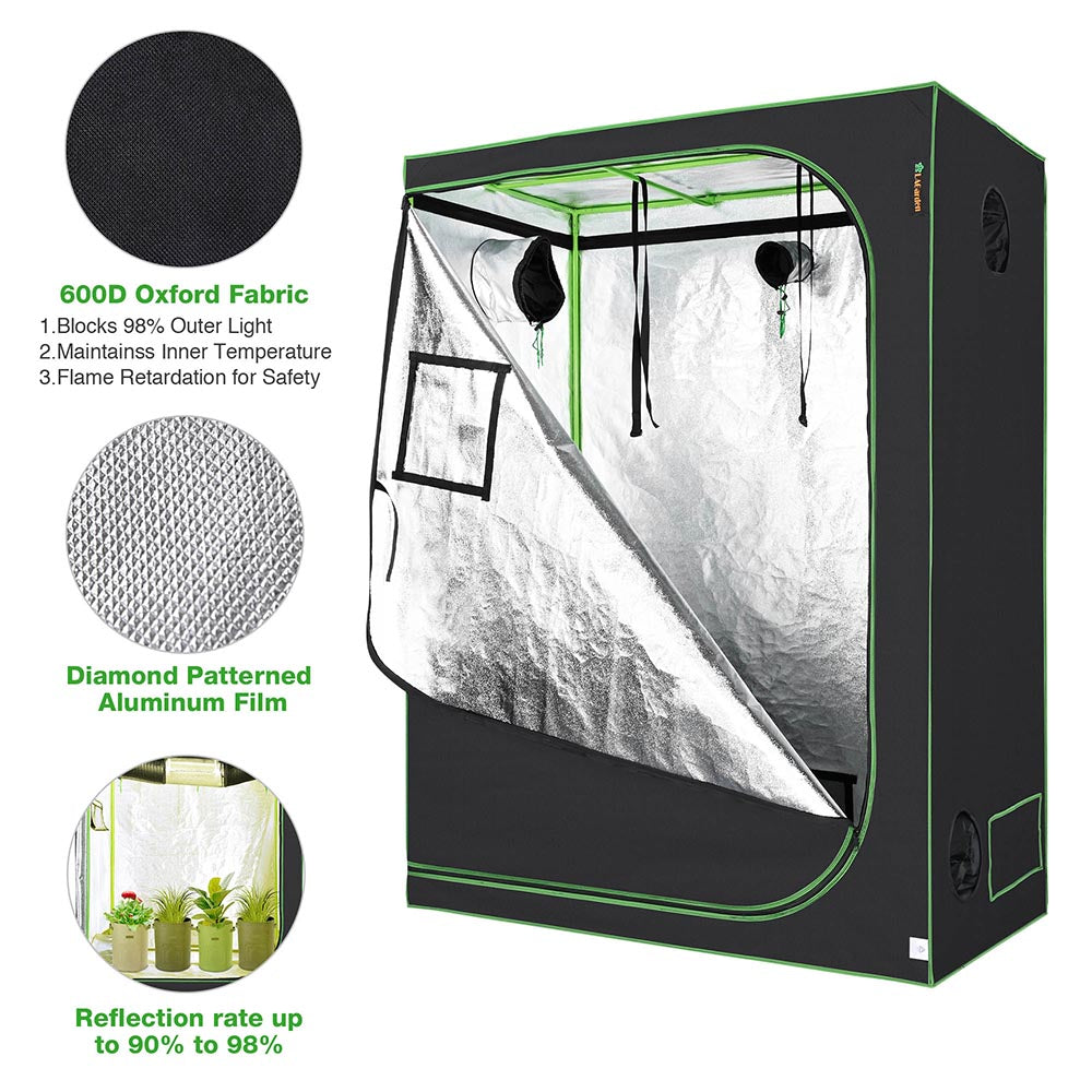 Yescom Grow Tent 60"x32"x80" Reflective Indoor Hydroponic Image