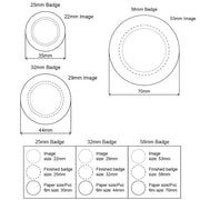 Yescom 2 1/4" Pinback Button Badge Maker w/ 1000 Parts & Circle Cutter Image