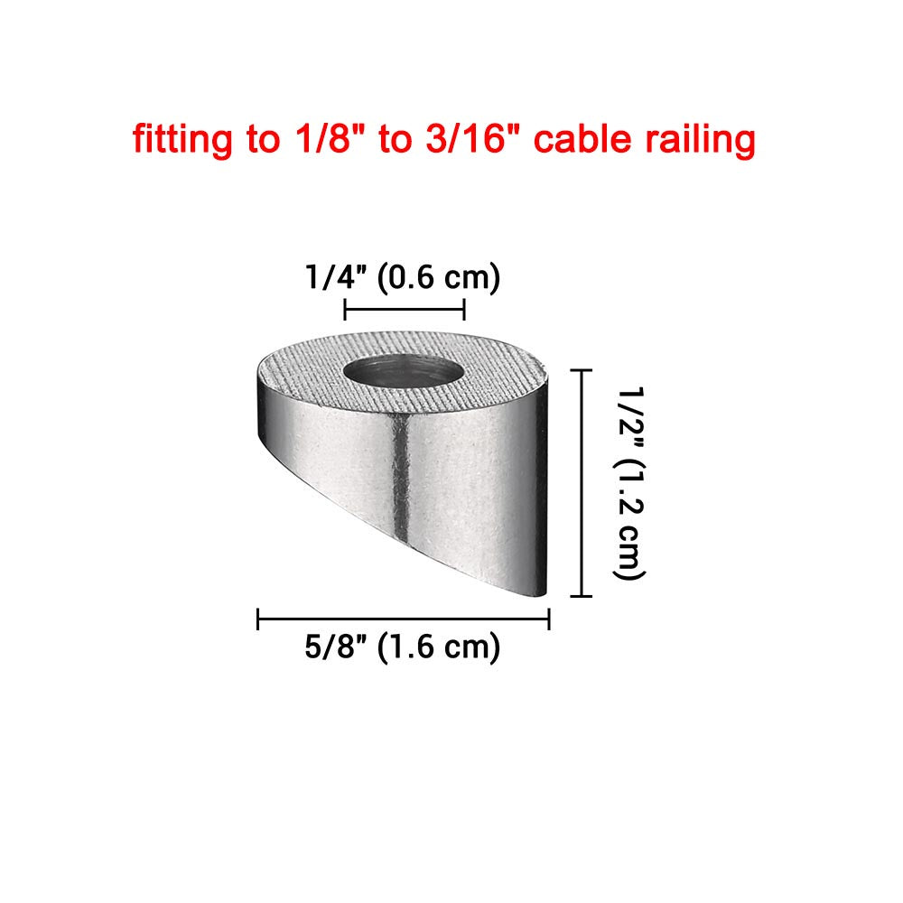 Yescom 30x 1/4" Angled Beveled Washers 30 Degree 316 Stainless Steel Image