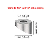 Yescom 30x 1/4" Angled Beveled Washers 30 Degree 316 Stainless Steel Image