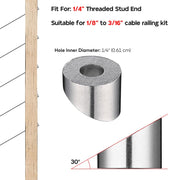 Yescom 30x 1/4" Angled Beveled Washers 30 Degree 316 Stainless Steel Image